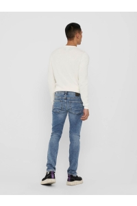 ONLY&SONS ONSLOOM LIFE SLIM BLUE JOG PK 8653 : blue denim