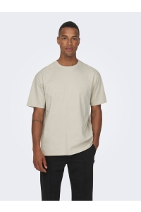 ONLY&SONS ONSFRED RLX SS TEE NOOS silver lining