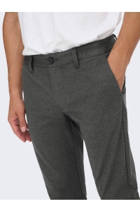 ONLY&SONS ONSMARK SLIM HERRINGBONE 2911 PANT : black