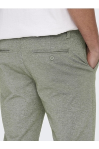ONLY&SONS ONSMARK SLIM TAP 0209 MELANGE PANT : olive night