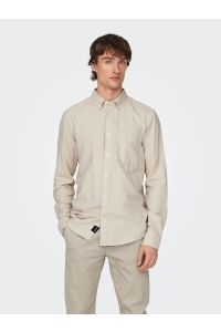 ONLY&SONS ONSGUDMUND SLIM 1-PKT SOLID SHIRT N: silver lining