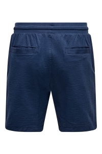 ONLY&SONS ONSKIAN LIFE REG SEERSUCKER SHORTS : naval academy