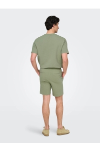 ONLY&SONS ONSKIAN LIFE REG SEERSUCKER SHORTS : seagrass