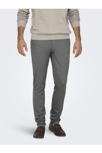 ONLY&SONS ONSMARK SLIM DITSY 020934 PANT NOOS silver lining/mgm