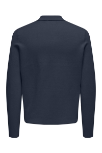 ONLY&SONS ONSCOOPER REG LS 12 HALF ZIP POLO N: blue nights