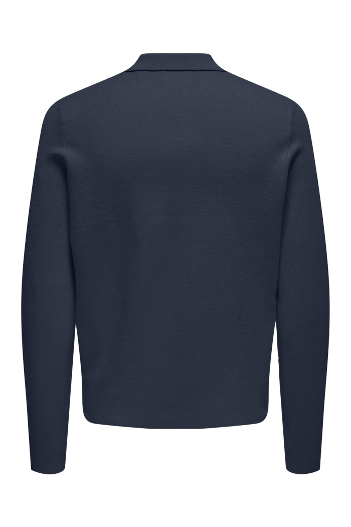 ONLY&SONS ONSCOOPER REG LS 12 HALF ZIP POLO N: blue nights