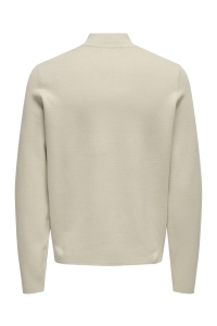 ONLY&SONS ONSCOOPER HALF ZIP HIGH NECK KNIT N: silver lining