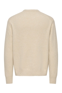 ONLY&SONS ONSJAMES RLX CREW KNIT NOOS oatmeal