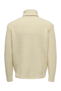 ONLY&SONS ONSFRAME RLX LS 1/2 ZIP HIGH NECK K: oatmeal