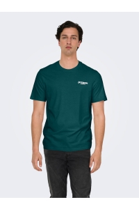 ONLY&SONS ONSCHRIS LIFE REG SS TEE dark sea/sip happens dark