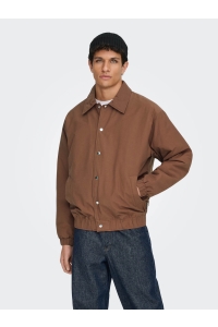 ONLY&SONS ONSBRATT LIFE T2T PADDED COACH JACK: friar brown