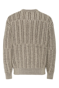 ONLY&SONS ONSFILL RLX LS CABEL CREW KNIT silver lining/demitasse