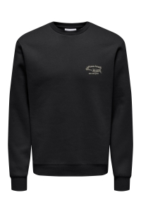 ONLY&SONS ONSALFRESCO REG CREW NECK black/amalfi