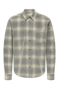 ONLY&SONS ONSWILLIAM CORD LS SHIRT blue nights/falcon/silver lining
