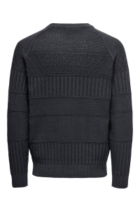 ONLY&SONS ONSALKAN REG CREW KNIT dark grey melange