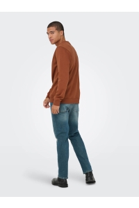 ONLY&SONS ONSCONNOR SIMPLE LIFE REG LS CREW S: sequoia/redwood co