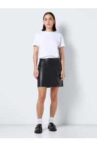 Noisy May NMCLARA PENNY PU HW SLIT SKIRT NOOS black
