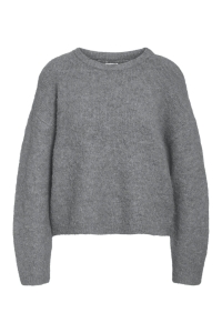 Noisy May NMDOLLY L/S O-NECK KNIT FWD NOOS medium grey melange