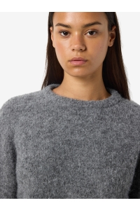 Noisy May NMDOLLY L/S O-NECK KNIT FWD NOOS medium grey melange