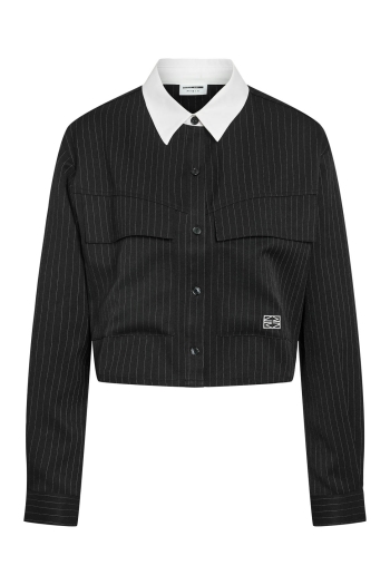 Noisy May NMDALLAS L/S CROP PINSTRIPE SHIRT F: