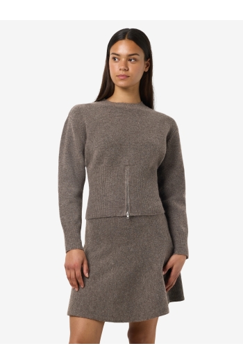 Noisy May NMSLOAN L/S O-NECK ZIP KNIT