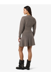 Noisy May NMSLOAN L/S O-NECK ZIP KNIT morel/melange