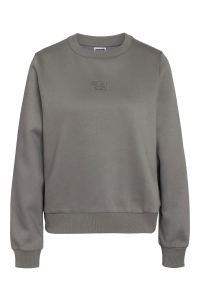 Noisy May NMFAITH L/S O-NECK SWEAT JRS charcoal gray/grey embr.