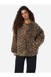 Noisy May NMFELINE LOOSE TEDDY JACKET FWD birch/leo
