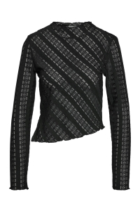 Noisy May NMKAMI L/S LACE TOP JRS FWD black