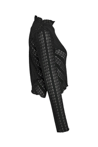 Noisy May NMKAMI L/S LACE TOP JRS FWD black