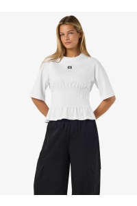 Noisy May NMKIERAN 2/4 FITTED LOGO T-SHIRT FW: bright white/nm logo