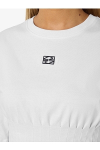 Noisy May NMKIERAN 2/4 FITTED LOGO T-SHIRT FW: bright white/nm logo